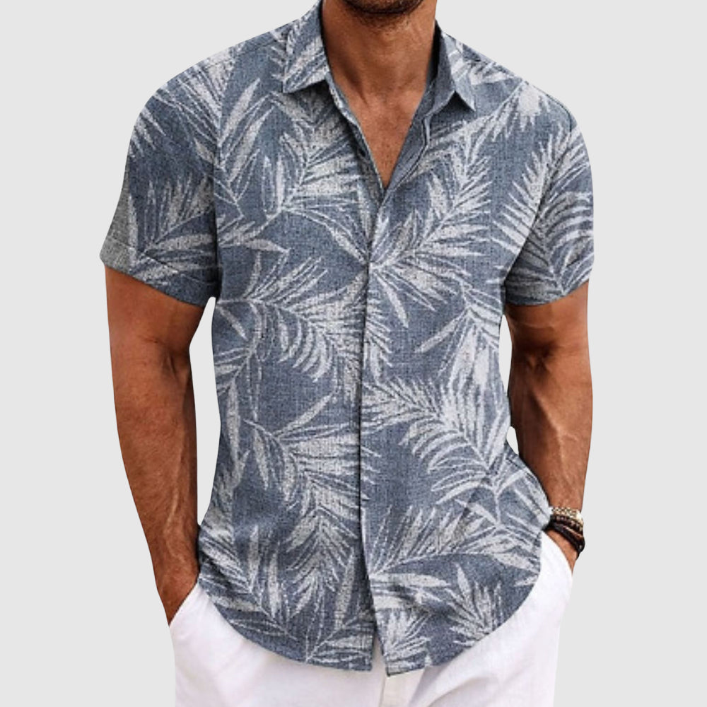 Baptiste | Chemise Homme Imprimé Feuilles Tropical