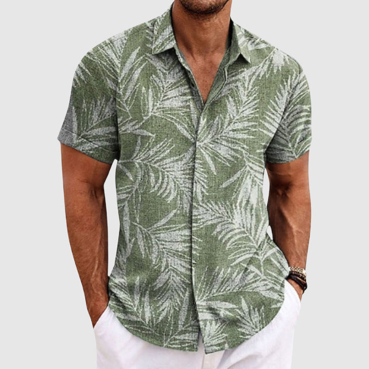 Baptiste | Chemise Homme Imprimé Feuilles Tropical