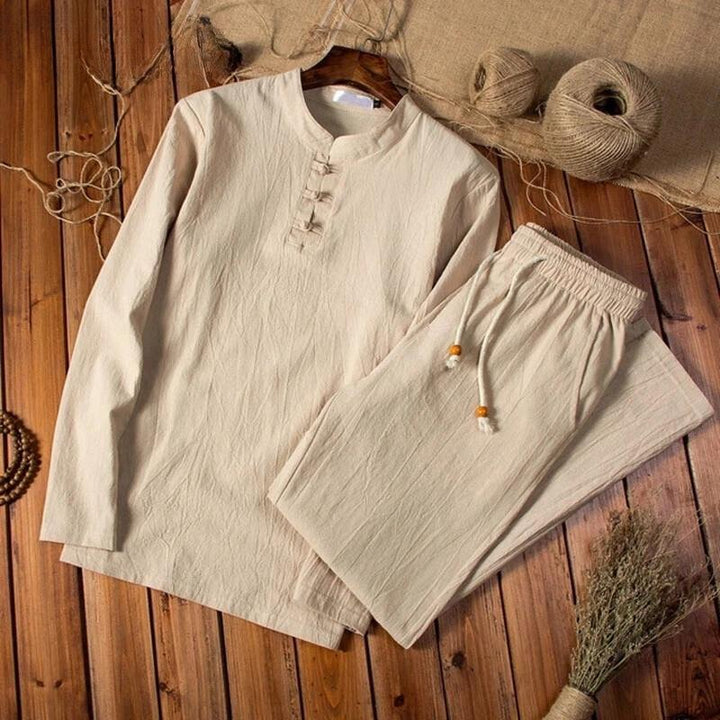 Baptiste | Ensemble Homme Lin Deux-Pièces Beige