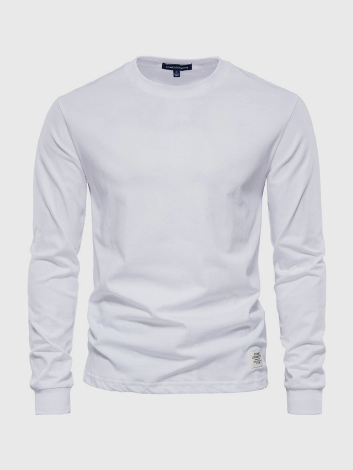 Baptiste | T-shirt Manches Longues Homme Col Rond Marron