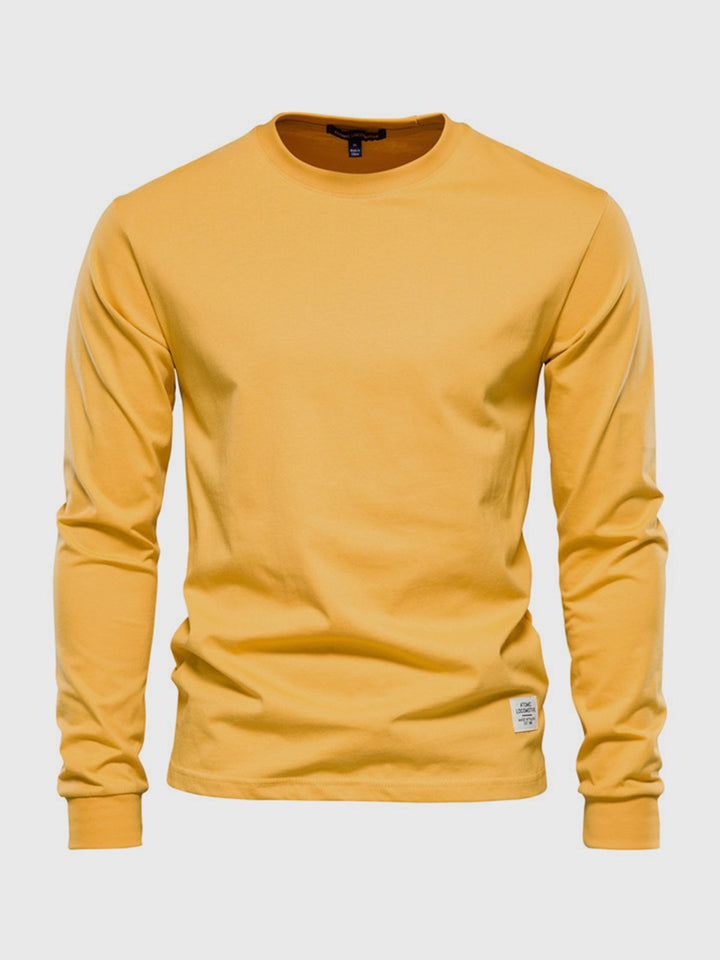 Baptiste | T-shirt Manches Longues Homme Col Rond Marron
