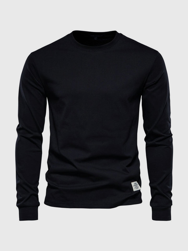 Baptiste | T-shirt Manches Longues Homme Col Rond Marron