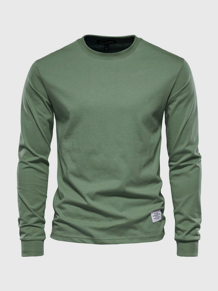 Baptiste | T-shirt Manches Longues Homme Col Rond Marron