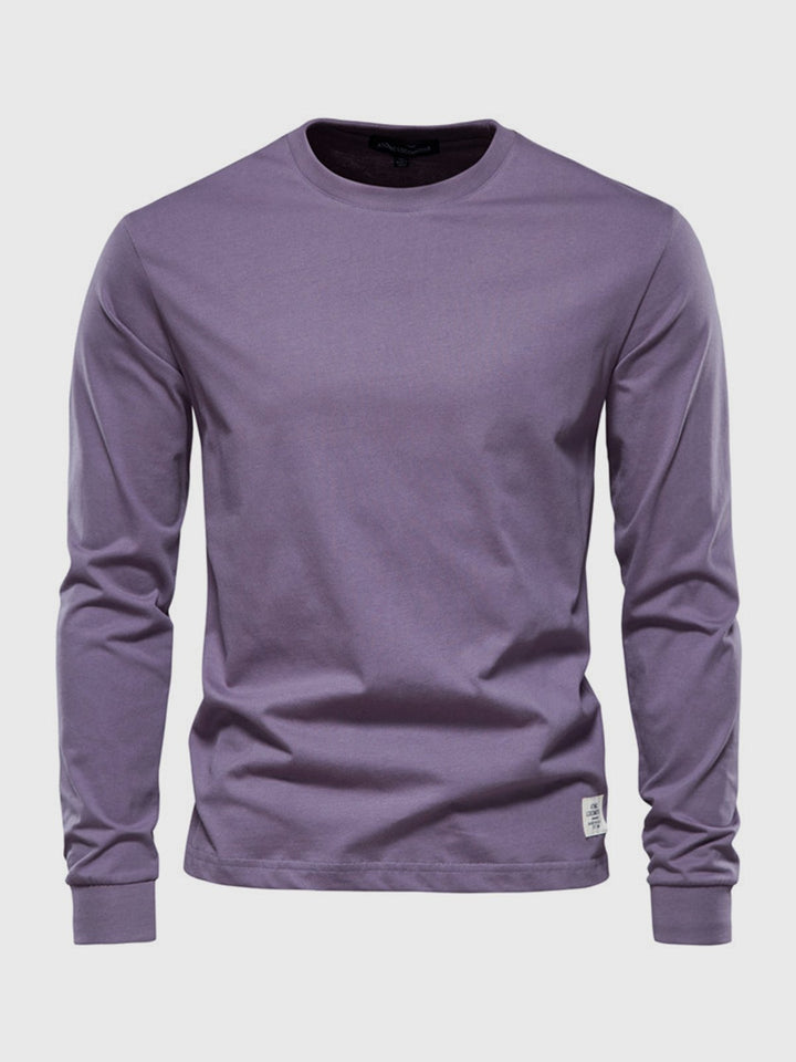 Baptiste | T-shirt Manches Longues Homme Col Rond Marron