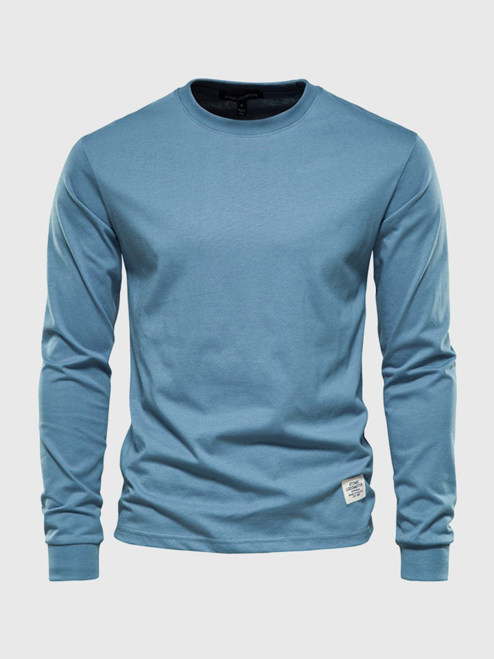 Baptiste | T-shirt Manches Longues Homme Col Rond Marron