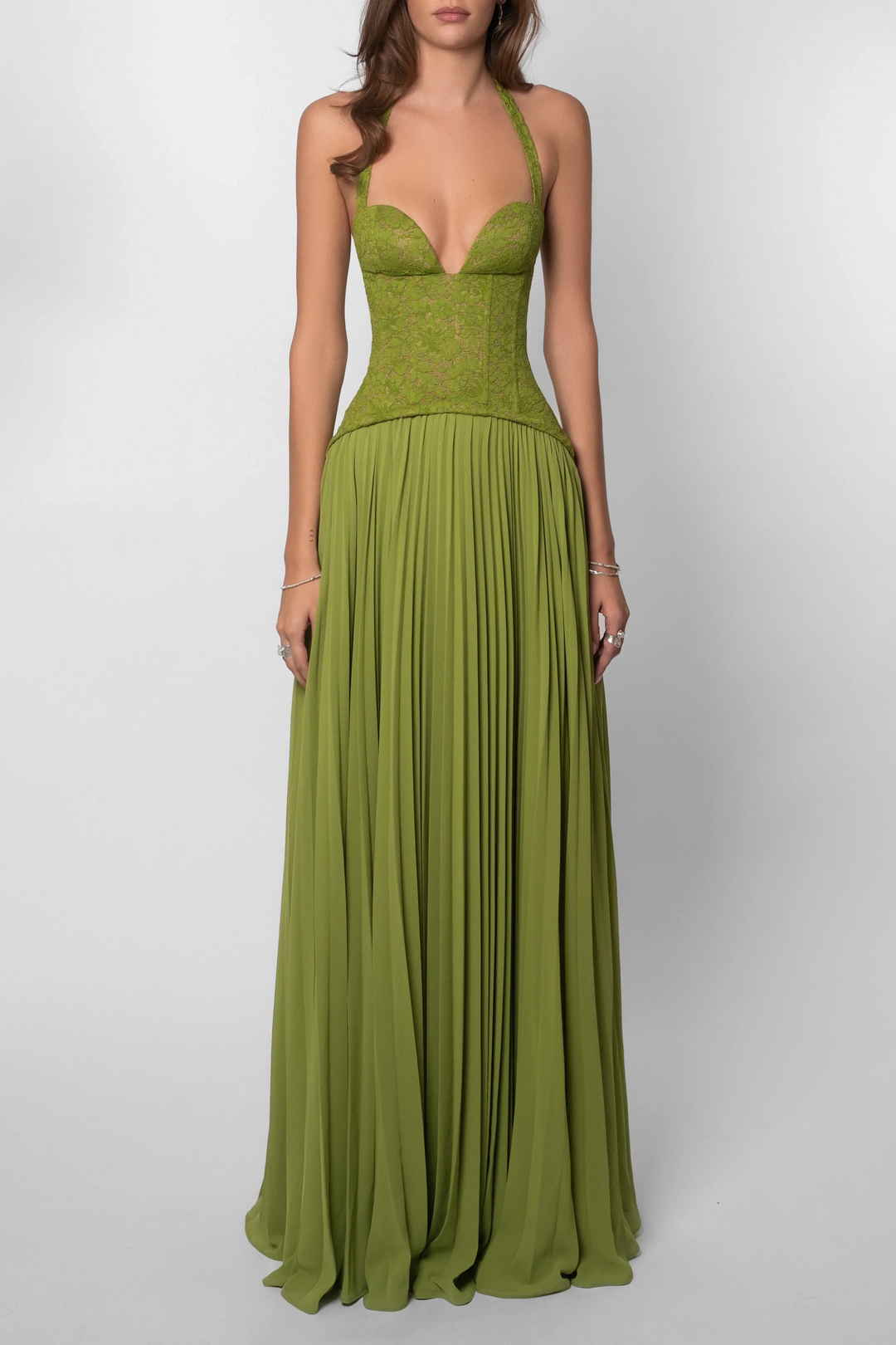 Béatrice | Robe de Soirée Longue Bustier Plissée