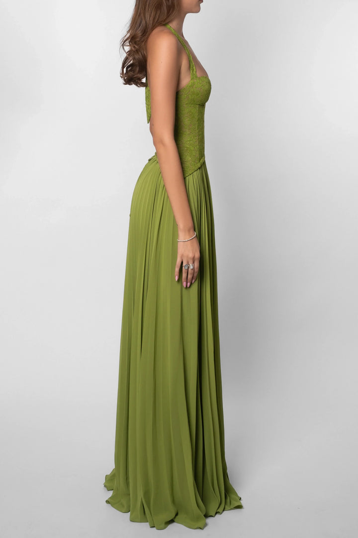 Béatrice | Robe de Soirée Longue Bustier Plissée