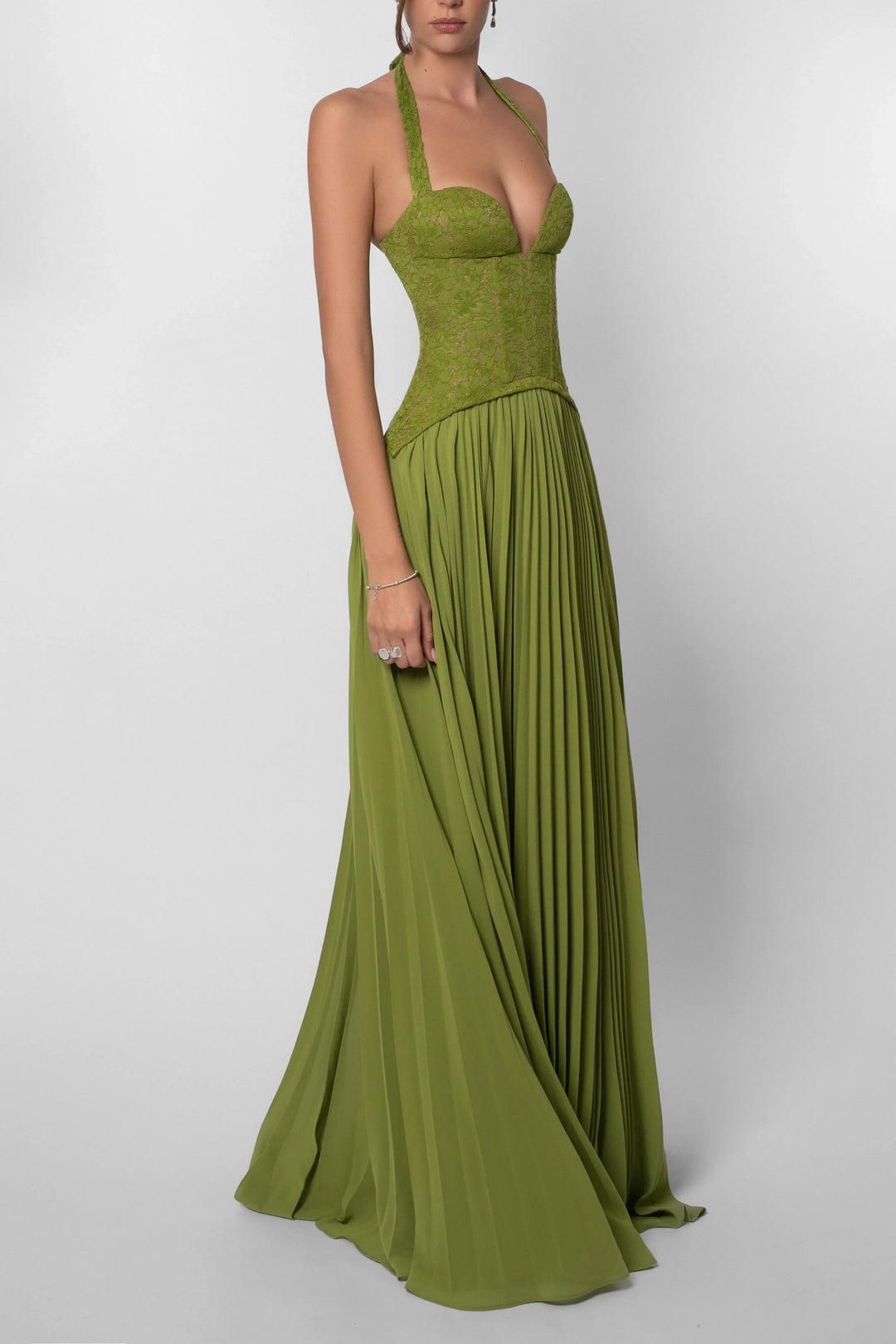 Béatrice | Robe de Soirée Longue Bustier Plissée