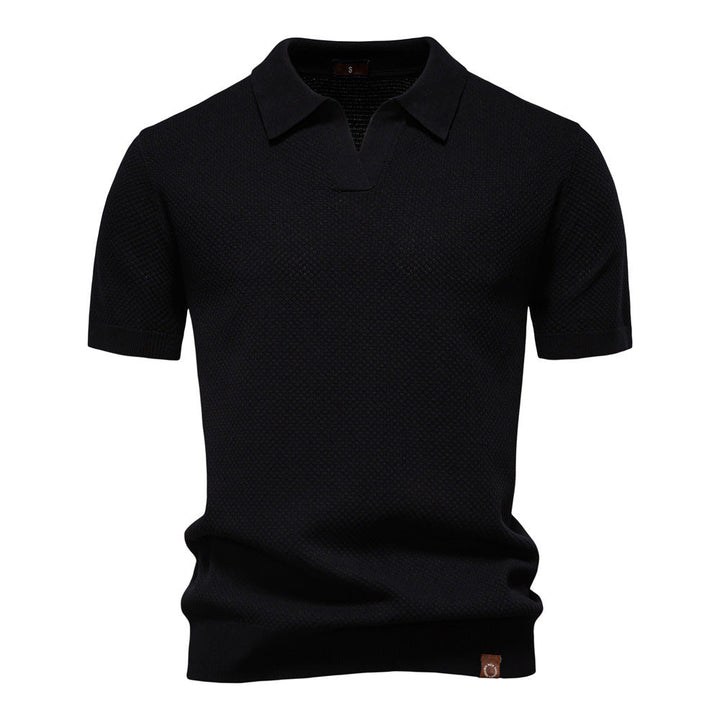 Benjamin | Polo Blanc Homme Manches Courtes Col V