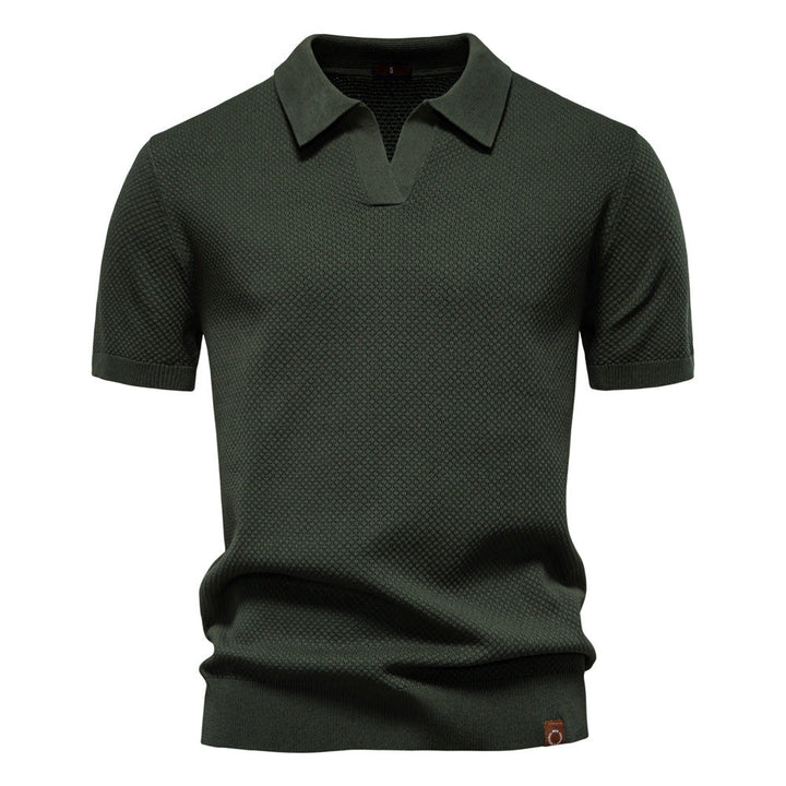Benjamin | Polo Blanc Homme Manches Courtes Col V