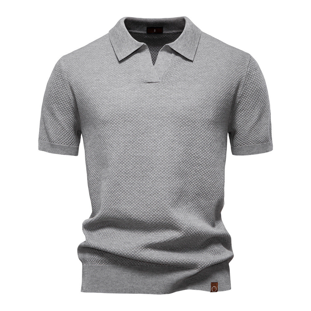 Benjamin | Polo Blanc Homme Manches Courtes Col V