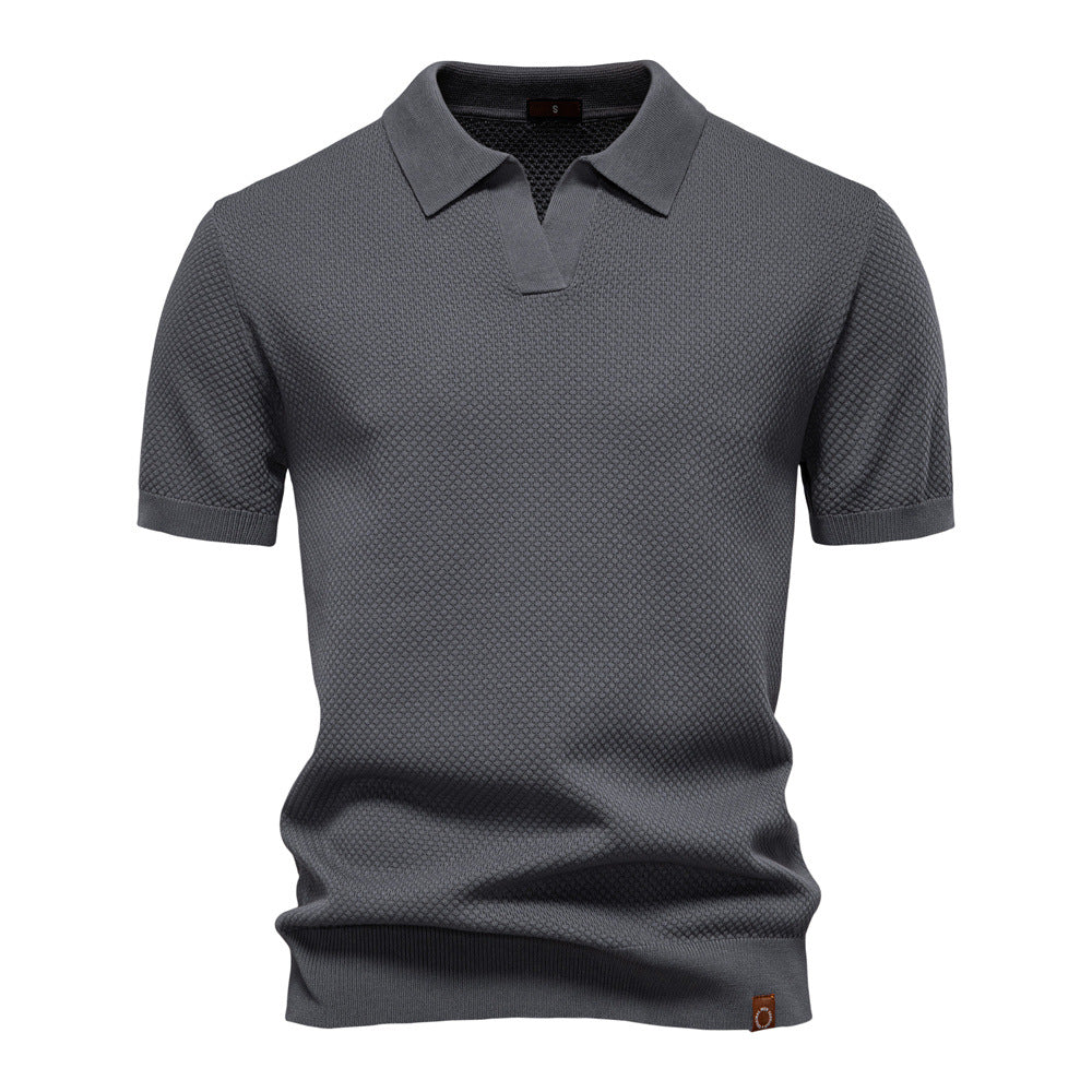 Benjamin | Polo Blanc Homme Manches Courtes Col V