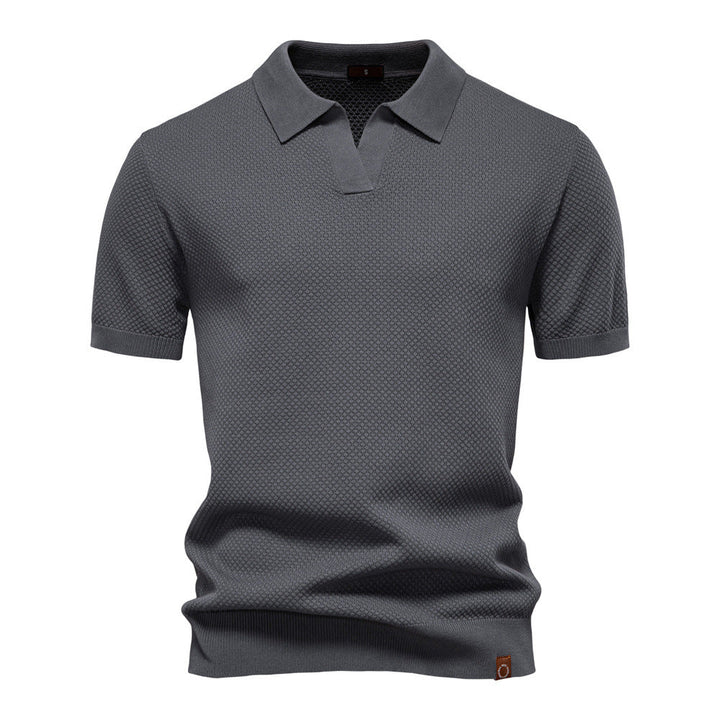 Benjamin | Polo Blanc Homme Manches Courtes Col V