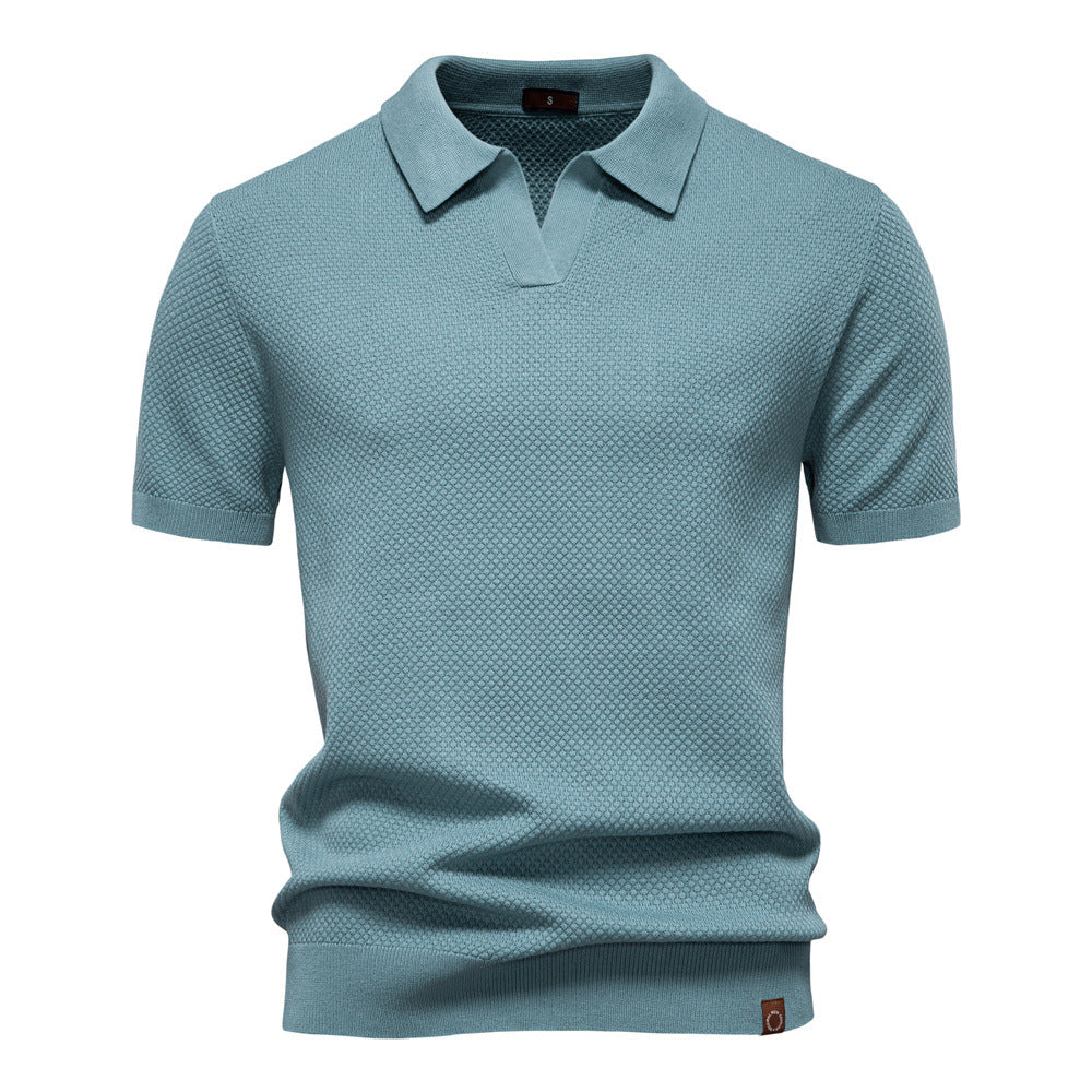 Benjamin | Polo Blanc Homme Manches Courtes Col V