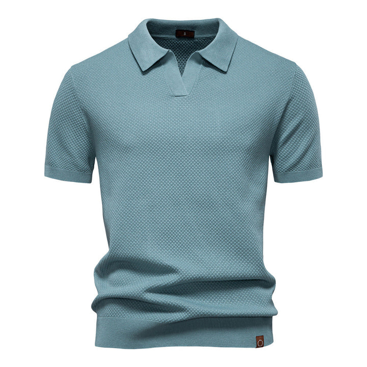 Benjamin | Polo Blanc Homme Manches Courtes Col V