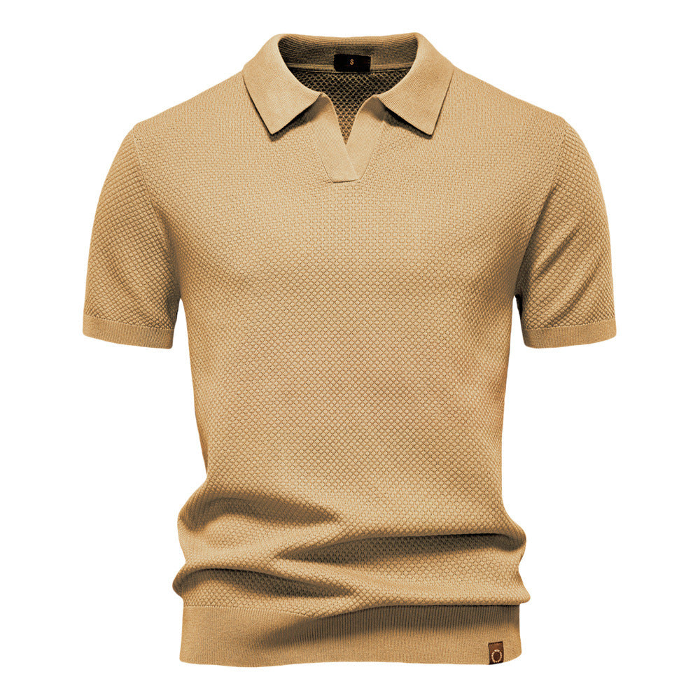 Benjamin | Polo Blanc Homme Manches Courtes Col V