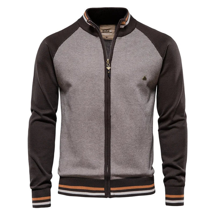 Benoît | Pull Zippé Homme Col Montant Maille Vert