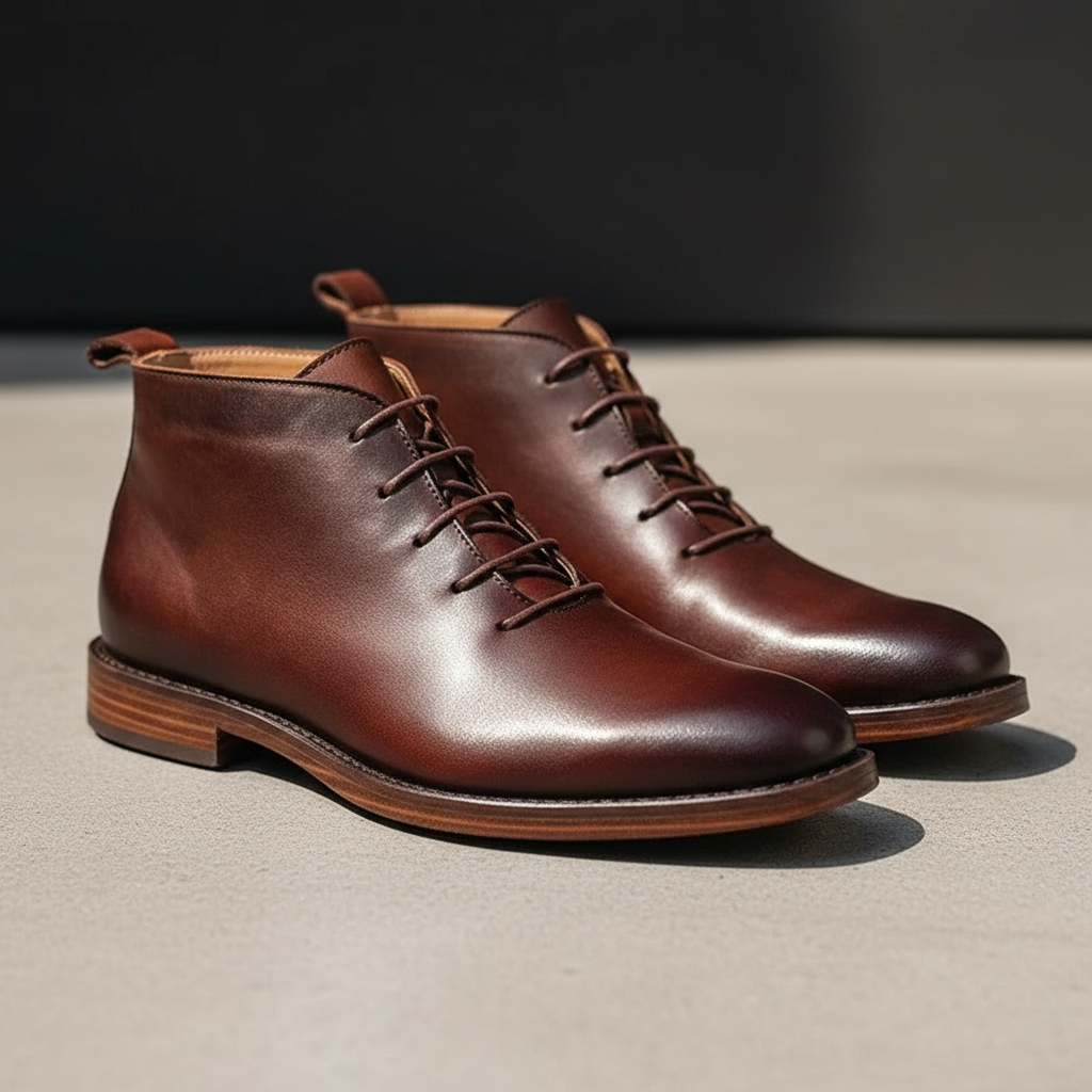 Olivier | Bottines Homme Cuir Lace-Up Marron