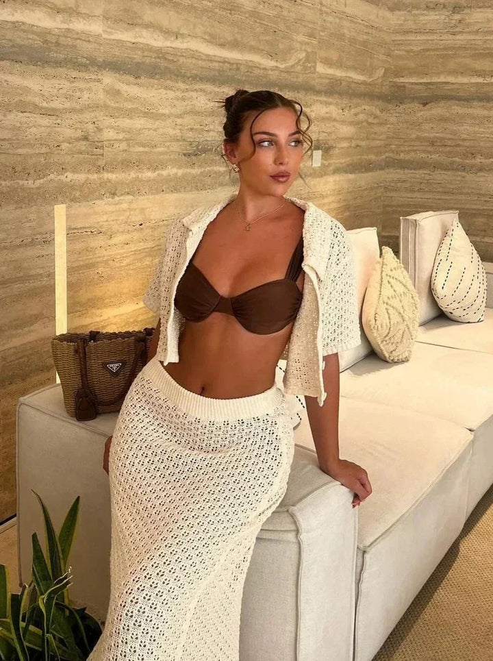 Carla | Ensemble Crochet Jupe Midi Femme