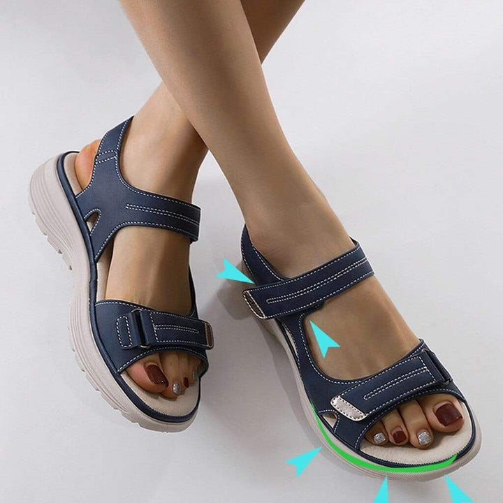Carla | Sandales Femme Sport Velcro Plateforme