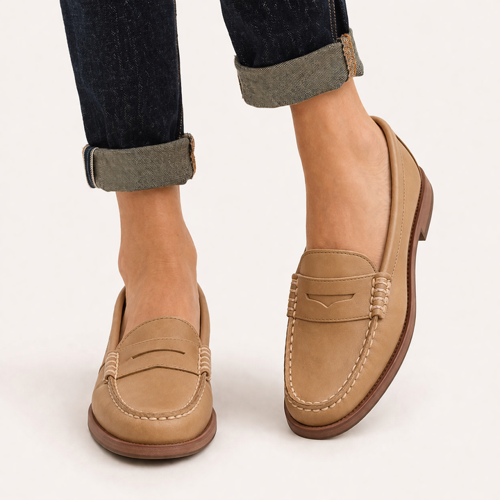 Céline | Mocassin Femme Cuir Camel