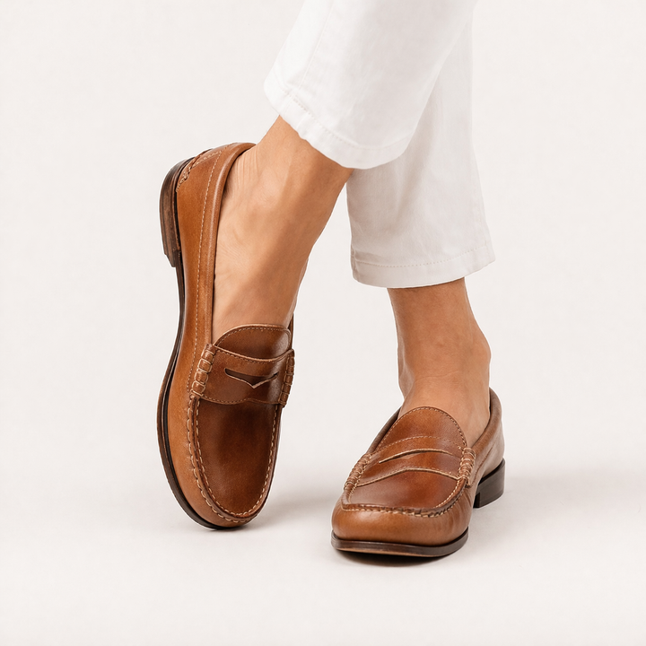 Céline | Mocassin Femme Cuir Camel