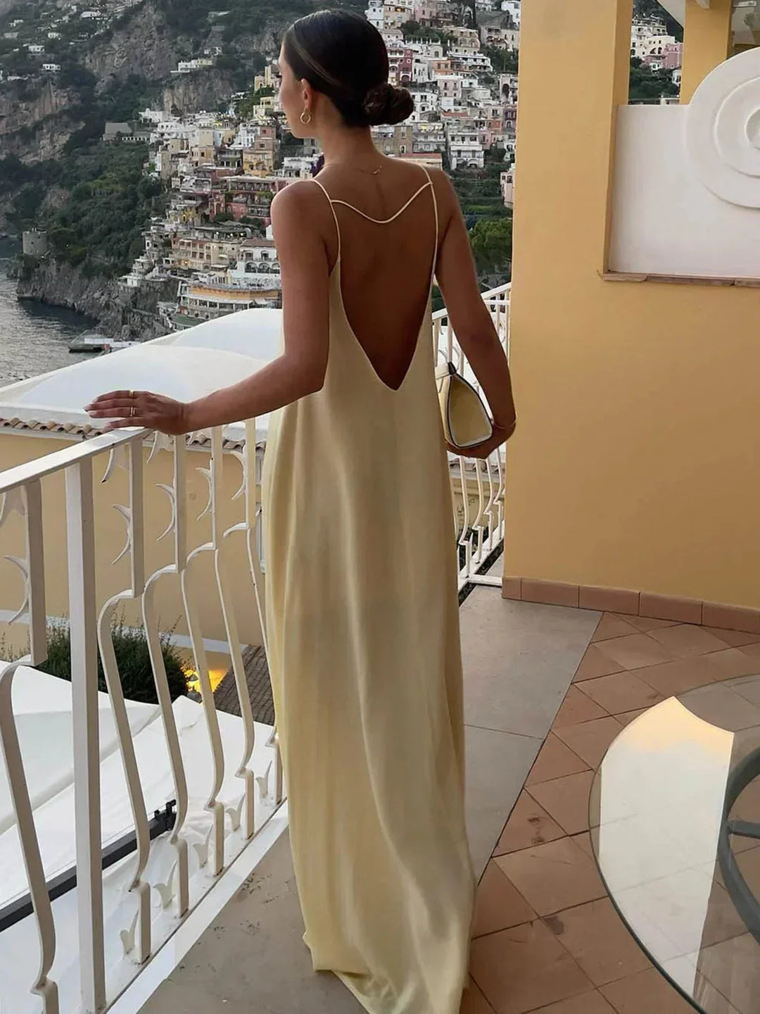 Céline | Robe Maxi Dos Nu Bretelles Femme