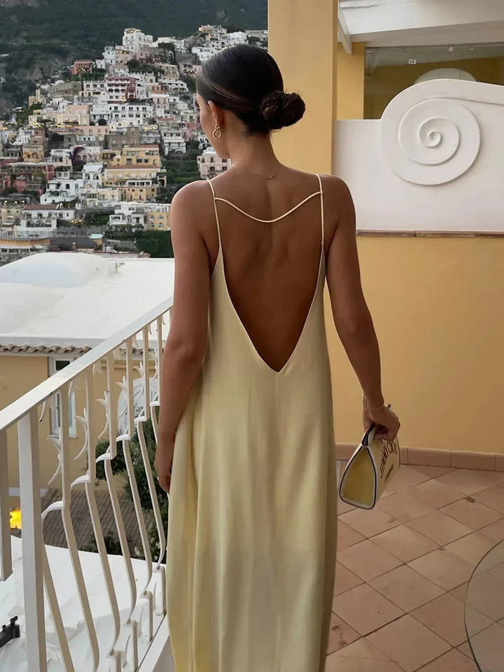 Céline | Robe Maxi Dos Nu Bretelles Femme