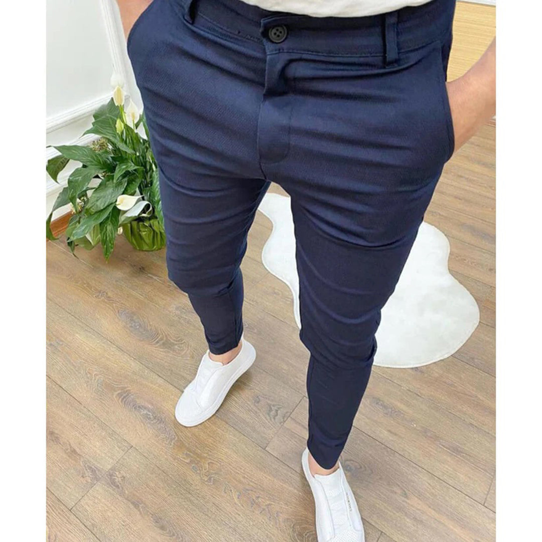 Charles | Pantalon Chino Homme Slim Noir
