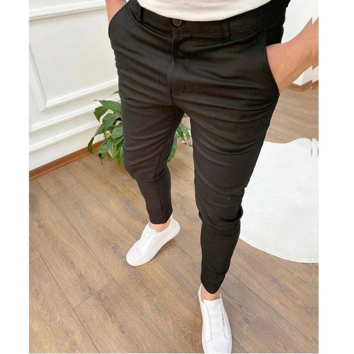 Charles | Pantalon Chino Homme Slim Noir