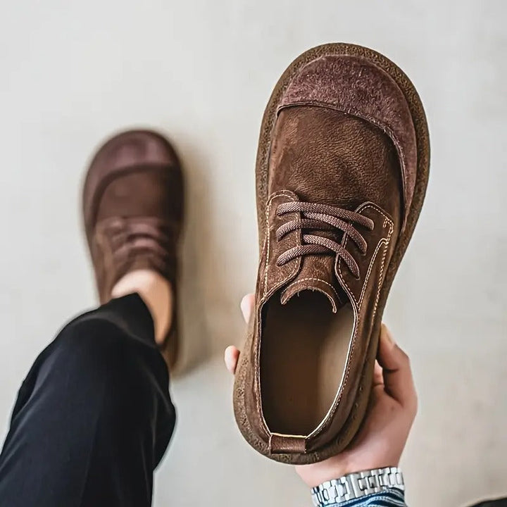 Charlie | Chaussures Oxford Cuir Marron à Lacets