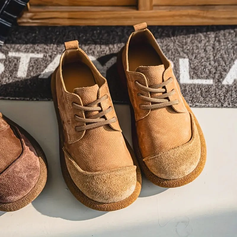 Charlie | Chaussures Oxford Cuir Marron à Lacets