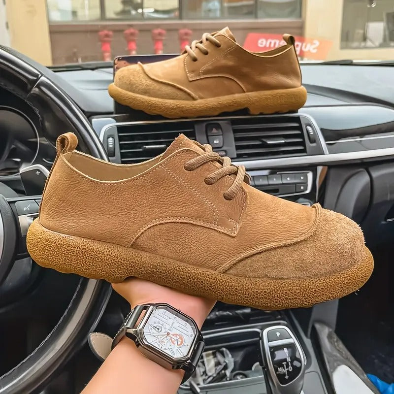 Charlie | Chaussures Oxford Cuir Marron à Lacets