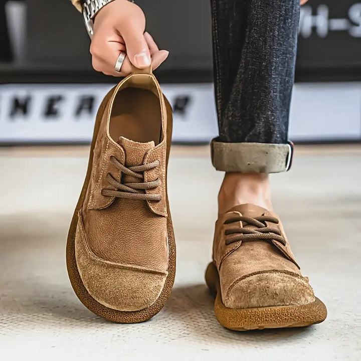 Charlie | Chaussures Oxford Cuir Marron à Lacets