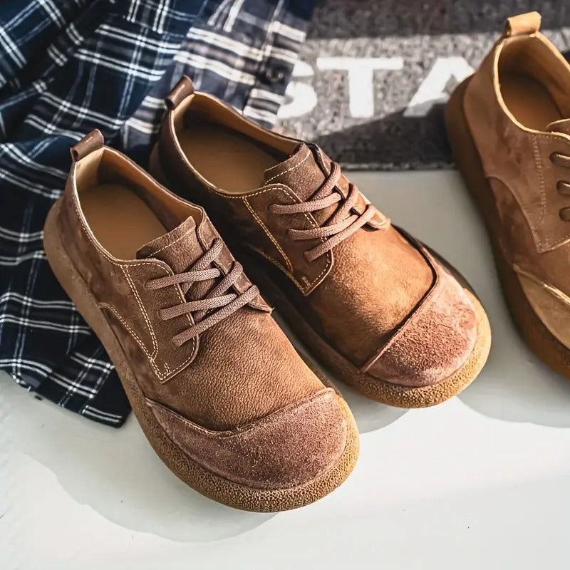 Charlie | Chaussures Oxford Cuir Marron à Lacets