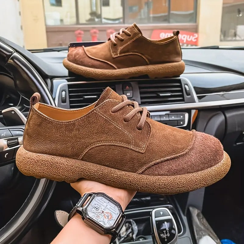 Charlie | Chaussures Oxford Cuir Marron à Lacets