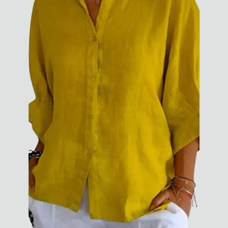 Charlotte | Chemise en Lin Blanche Femme Manches Longues Ample