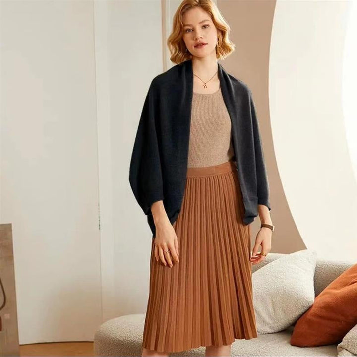Charlotte | Gilet Crème Femme Ouvert Manches Larges