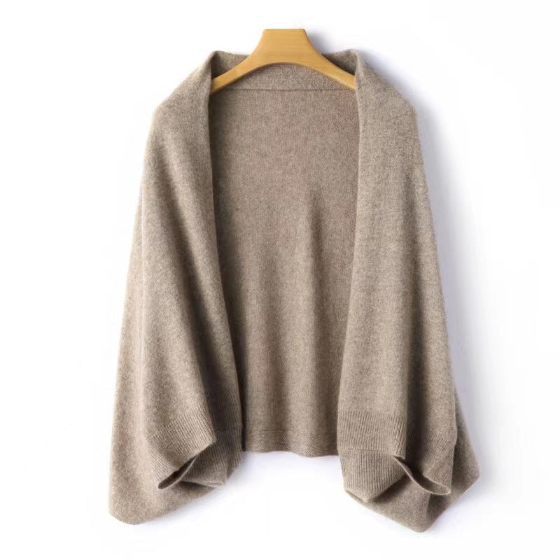 Charlotte | Gilet Crème Femme Ouvert Manches Larges