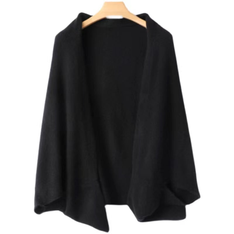 Charlotte | Gilet Crème Femme Ouvert Manches Larges
