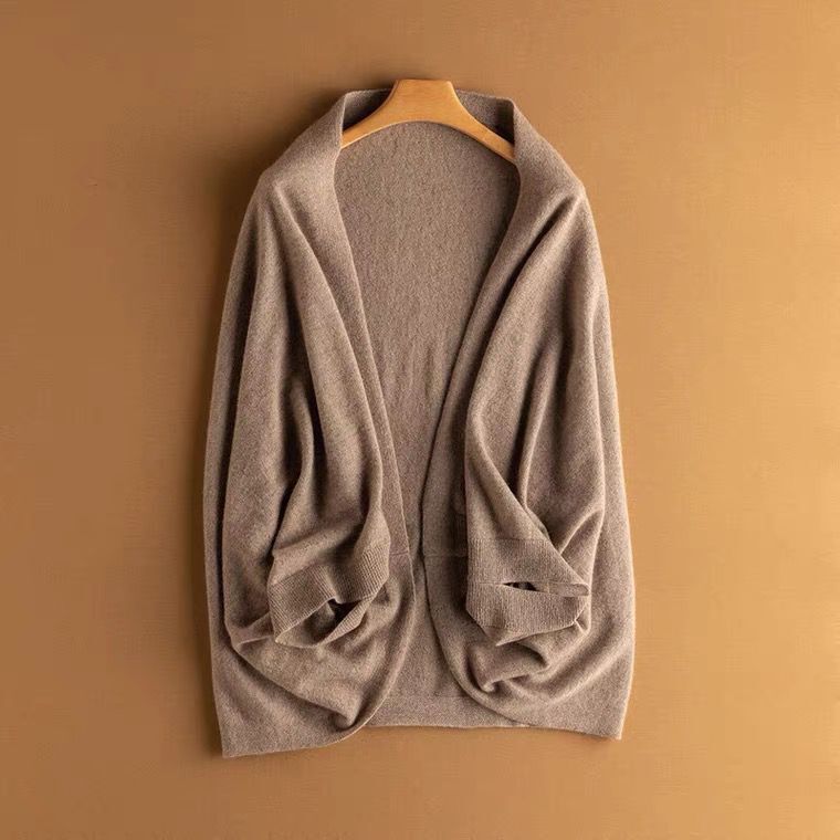 Charlotte | Gilet Crème Femme Ouvert Manches Larges
