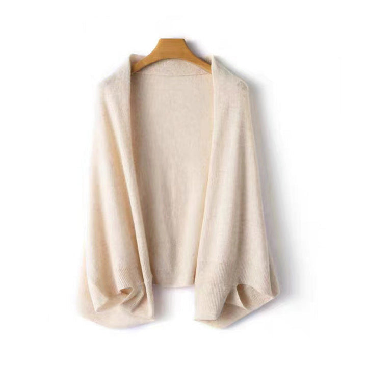 Charlotte | Gilet Crème Femme Ouvert Manches Larges