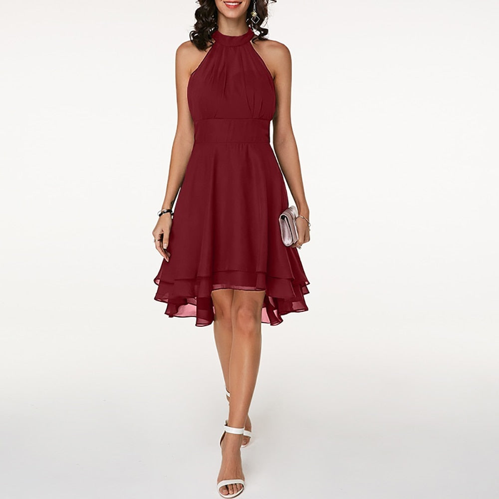 Charlotte | Robe de Soirée Volantée Noire Mousseline