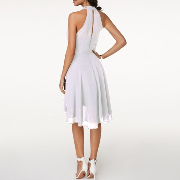 Charlotte | Robe de Soirée Volantée Noire Mousseline