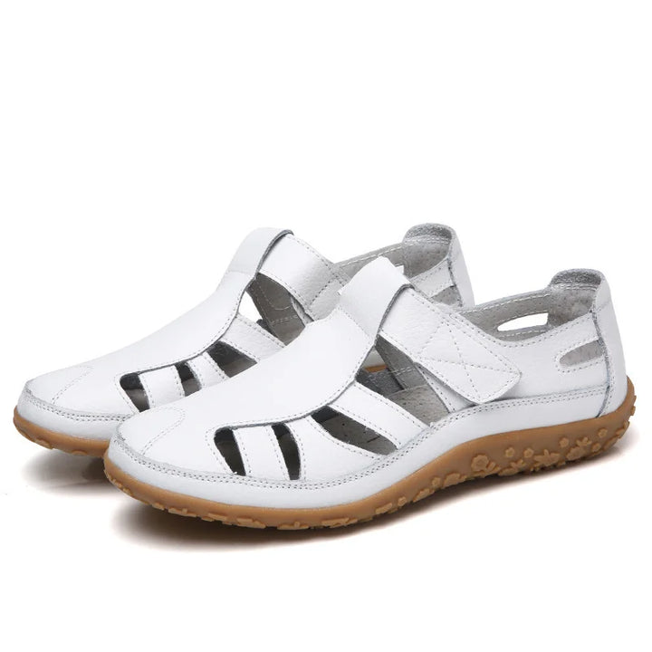 Charlotte | Sandales Femme Fermées Cuir Confort