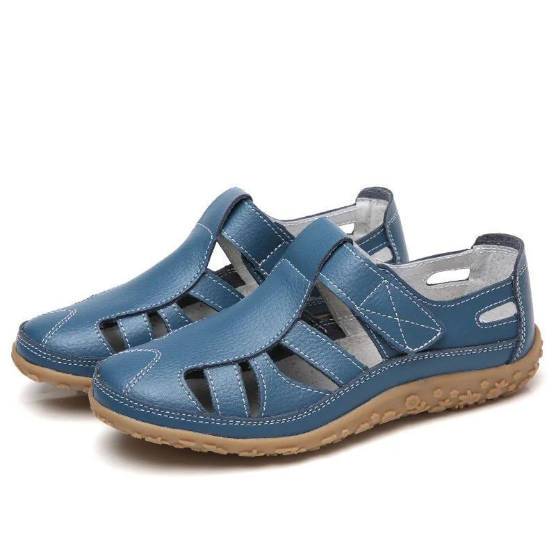 Charlotte | Sandales Femme Fermées Cuir Confort