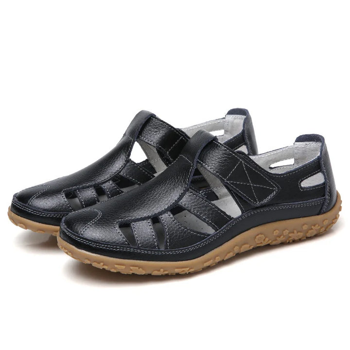 Charlotte | Sandales Femme Fermées Cuir Confort