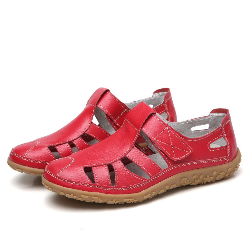 Charlotte | Sandales Femme Fermées Cuir Confort
