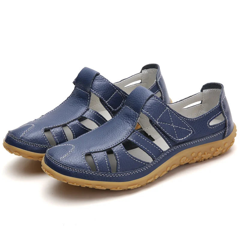 Charlotte | Sandales Femme Fermées Cuir Confort