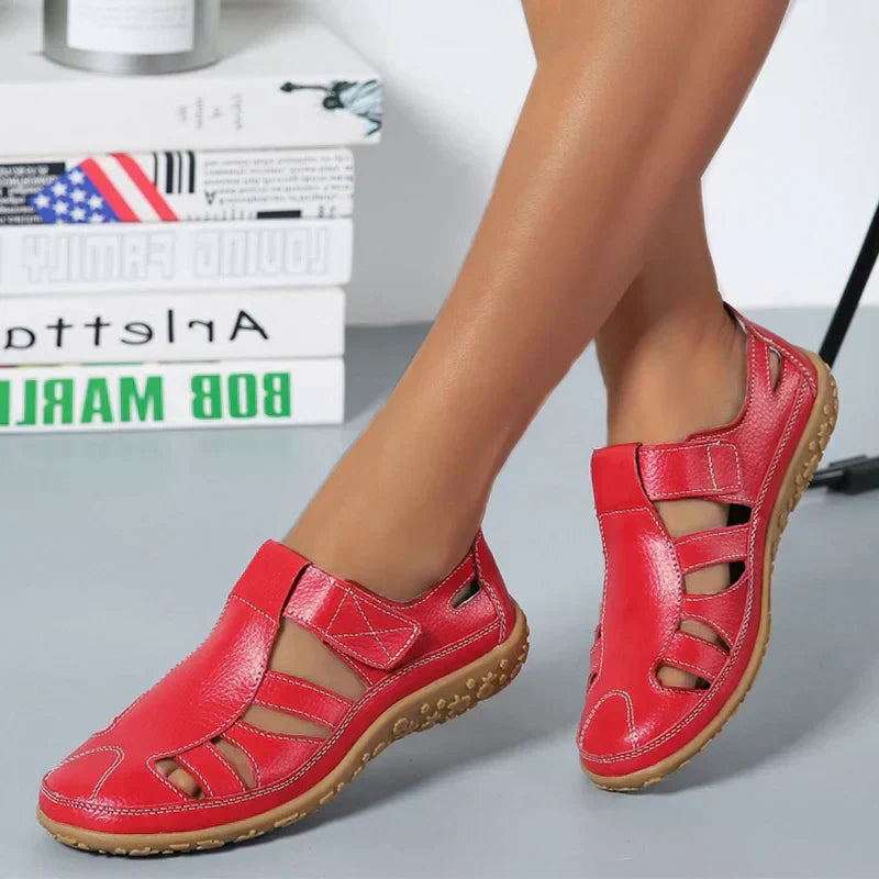 Charlotte | Sandales Femme Fermées Cuir Confort